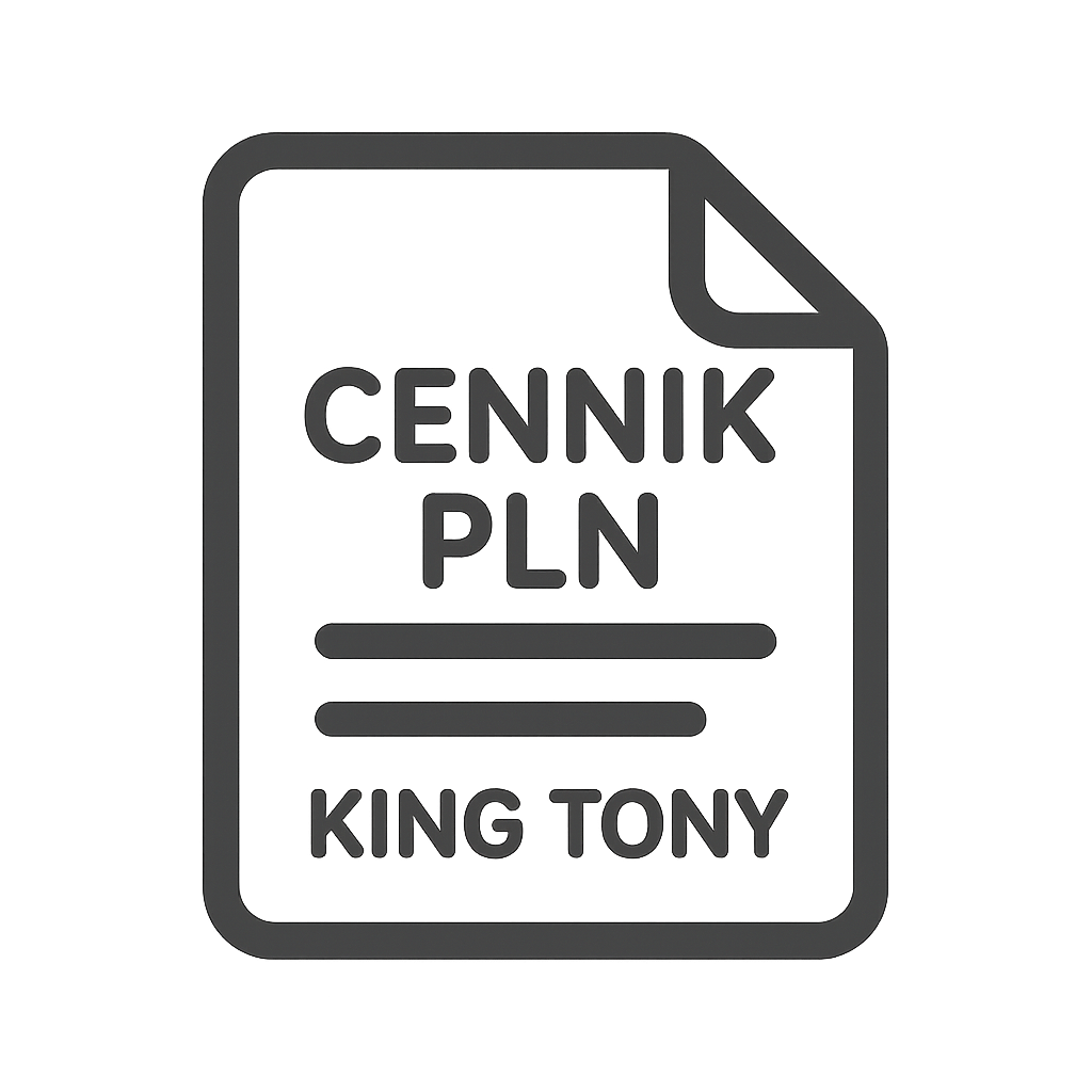 Cennik King Tony do 31.12.2025