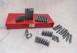 PROMOCJA-ZESTAW BITÓW 10mm 44cz. HEX 4 - 12mm, TORX T20 - T60, SPLINE M - M12, KASETA King Tony 1044CQ