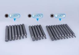 PROMOCJA-ZESTAW BITÓW 10mm 44cz. HEX 4 - 12mm, TORX T20 - T60, SPLINE M - M12, KASETA King Tony 1044CQ