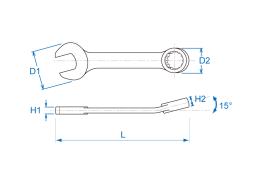 KLUCZ PŁASKO-OCZKOWY KRÓTKI 10mm x 95mm King Tony 10D0-10