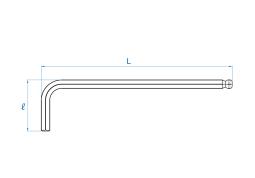 IMBUS EKSTRA DŁUGI HEX Z KULKĄ 2mm x 102mm King Tony 112002MR