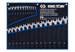 ZESTAW KLUCZY PŁASKO-OCZKOWYCH 26 CZ. 6 - 32MM King Tony 12D26MRN