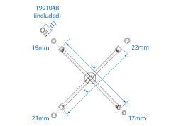 PROMOCJA - KLUCZ DO KÓŁ KRZYŻOWY 17, 19, 21, 22mm King Tony 19911722