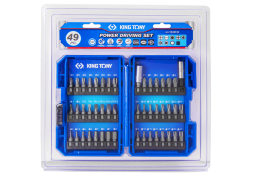 ZESTAW BITÓW 1/4" 49cz. Z UCHWYTEM 2141 + 750-50A, PŁASKIE, PH, PZ, HEX, TORX Z OTWOREM, KWADRAT King Tony 1049CQ