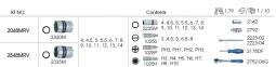 ZESTAW NARZĘDZI 1/4" 48cz. NASADKI DŁUGIE + KRÓTKIE, 6-kąt. 4 - 14mm, HEX 3 - 10, Z GRZECHOTKĄ I AKCESORIAMI, WALIZKA King Tony 2548MRV