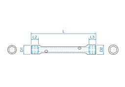 KLUCZ RUROWY 140mm, 12mm x 13mm King Tony 19A01213