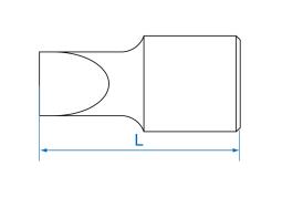 NASADKA 1/4" Z KOŃCÓWKĄ PŁASKĄ 3,5 x 0,6 x 25mm King Tony 201235X