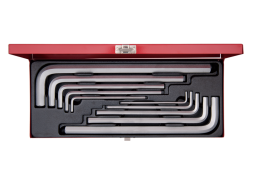 ZESTAW IMBUSÓW 10 szt. 1125M - HEX EKSTRA DŁUGIE 3 - 17mm, KASETA King Tony 20210MR
