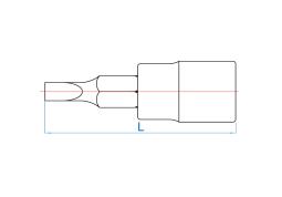 NASADKA 1/4" Z KOŃCÓWKĄ PŁASKĄ 7 x 1,2 x 37mm King Tony 203207