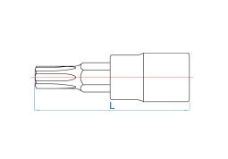 NASADKA 1/4" Z KOŃCÓWKĄ TORX T8 x 37mm King Tony 203308