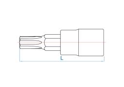 NASADKA 1/4" Z KOŃCÓWKĄ TORX Z OTWOREM T8 x 37mm King Tony 203708