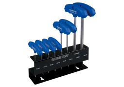 ZESTAW IMBUSÓW Z UCHWYTEM "T" 8szt. 1150 - HEX Z KULKĄ 2 - 10mm, STOJAK King Tony 21108MR