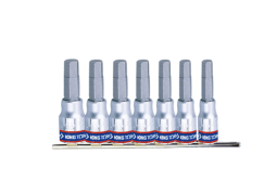 PROMOCJA-ZESTAW NASADEK 1/4" Z IMBUSEM 7 szt., 2035 H3 - H10 King Tony 2127PR