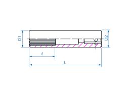 NASADKA DŁUGA 1/4" 5mm x 50mm, 12-kąt. Cr-V King Tony 223005M