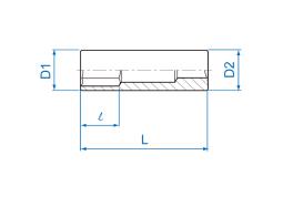 NASADKA DŁUGA 1/4" 6mm x 50mm, 6-kąt Cr-V King Tony 223506M