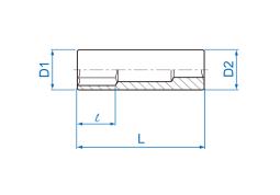 NASADKA DŁUGA 1/4" CALOWA 1/4" x 50mm 6-kąt. Cr-V King Tony 223508S