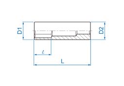 NASADKA DŁUGA 1/4" CALOWA 5/32" x 50mm 6-kąt. Cr-V King Tony 223505S