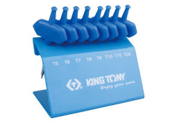 ZESTAW IMBUSÓW Z UCHWYTEM "T" 8szt. 1153A TORX T5 - T20, STOJAK King Tony 23308PR