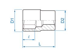 PROMOCJA-NASADKA KRÓTKA 1/4" 4,5mm x 24,5mm, 6-kąt. Cr-V King Tony 233545M