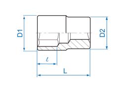 PROMOCJA-NASADKA KRÓTKA 1/4" 14mm x 24,5mm, 6-kąt. Cr-V King Tony 233514M