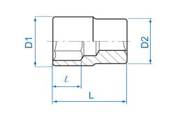 NASADKA KRÓTKA 1/4" CALOWA 15/32" x 24,5mm 6-kąt. Cr-V King Tony 233515S