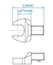 GŁOWICA DO KLUCZA DYNAMOMETRYCZNEGO 14x18mm Z KLUCZEM PŁASKIM 13mm (max 52 Nm) King Tony 34501213M