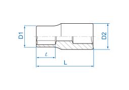 NASADKA KRÓTKA GWIAZDKOWA 1/4" E-TORX E10 x 24mm Cr-V King Tony 237510M