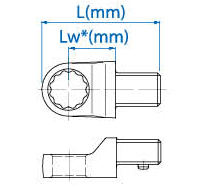 GŁOWICA DO KLUCZA DYNAMOMETRYCZNEGO 14x18mm Z KLUCZEM OCZKOWYM 1/2" (max.moment 108 Nm) King Tony 34502216S