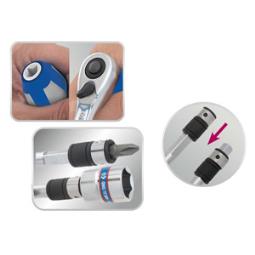 ZESTAW NARZĘDZI 1/4" 39cz. NASADKI KRÓTKIE, 6-kąt. 5 - 14mm + BITY, Z GRZECHOTKĄ I AKCESORIAMI King Tony 2539MR01-AM