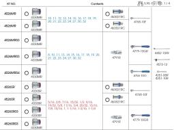 ZESTAW NASADEK CALOWYCH 1/2" 24cz. KRÓTKIE 12-kąt. 5/16" - 1.1/4" Z GRZECHOTKĄ I AKCESORIAMI, KASETA King Tony 4026SR