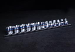 PROMOCJA-ZESTAW NASADEK 3/8" 13cz. KRÓTKIE 12-kąt. 7 - 19mm, SZYNA King Tony 3013MR