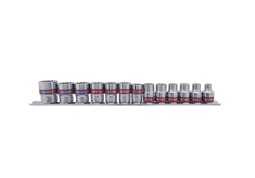 PROMOCJA-ZESTAW NASADEK CALOWYCH 3/8" 13cz. KRÓTKIE 12-kąt. 1/4" - 13/16", SZYNA King Tony 3013SR