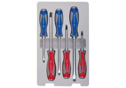 PROMOCJA - ZESTAW WKRĘTAKÓW ŚLUSARSKICH 6 cz. KRZYŻAK PH No.1 x 75, No.2 x 100, No.3 x 150, PŁASKIE 5.5, 6.5, 8.0 King Tony 30206MR