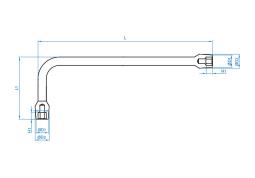 PROMOCJA-KLUCZ FAJKOWY DŁUGI 14mm x 260mm  King Tony 1084-14