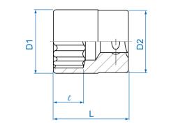 NASADKA KRÓTKA 3/8" 18mm x 29mm, 12-kąt. Cr-V King Tony 333018M