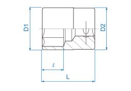 NASADKA KRÓTKA 3/8" 20mm x 32mm 6-kąt. Cr-v King Tony 333520M