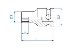 NASADKA UDAROWA GWIAZDKOWA 3/8" E-TORX E10 x 32mm King Tony 357510M