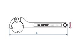 KLUCZ HAKOWY 80-120MM, długość 348 mm King Tony 3641-C0