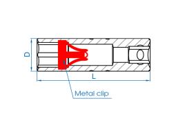 NASADKA DO ŚWIEC 3/8" 18mm x 63mm 12-kąt. WKŁADKA Z METALOWYM KLIPSEM King Tony 367018