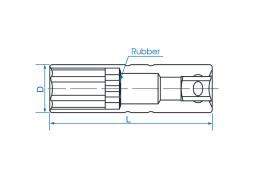 NASADKA DO ŚWIEC 3/8" 14mm x 63mm 6-kąt. WKŁADKA GUMOWA King Tony 36B514