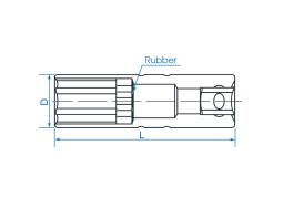 NASADKA EKSTRA DŁUGA DO ŚWIEC 3/8" 14mm x 250mm 12-kąt. WKŁADKA GUMOWA  King Tony 36D014