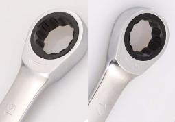 KLUCZ OCZKOWY DWUSTRONNY Z GRZECHOTKĄ JEDNOKIERUNKOWĄ 72 ZĘBY 230 x 17mm x 19mm King Tony 37361719M
