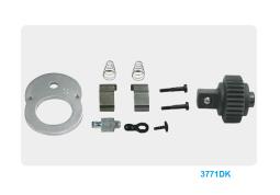 PROMOCJA-GRZECHOTKA Z PRZYCISKIEM 3/8" 32 ZĘBY 200mm UCHWYT GUMOWY, BLOKADA King Tony 3771-08G