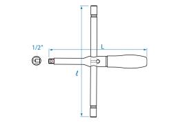 SKŁADANY KLUCZ KRZYŻOWY DO KÓŁ 1/2" Z NASADKAMI 19, 21MM  King Tony 4503MR01