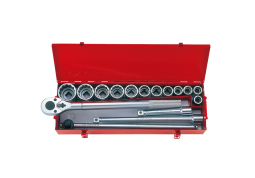 PROMOCJA-ZESTAW NASADEK CALOWYCH 3/4" 16cz. KRÓTKIE 12-kąt. 7/8" -2" Z GRZECHOTKĄ I AKCESORIAMI,KASETA King Tony 6016SR