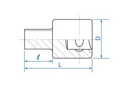 NASADKA TRZPIENIOWA 1/2" KWADRAT 9,5mm x 35mm King Tony 401409M