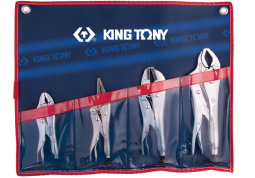 ZESTAW SZCZYPIEC ZACISKOWYCH MORSA 4 SZT. ETUI King Tony 42504PR