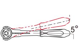 GRZECHOTKA 1/2" Z RUCHOMĄ GŁOWICĄ 72 ZĘBY, Z PRZYCISKIEM, 300mm, UCHWYT GUMOWY King Tony 4752-12G