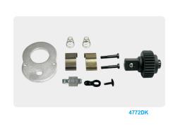 PROMOCJA-GRZECHOTKA ZE STOPU ALUMINUM Z PRZYCISKIEM 1/2" 32 ZĘBY 250mm UCHWYT GUMOWY King Tony 4772-10GS