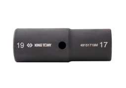 PROMOCJA-NASADKA UDAROWA DWUSTRONNA 1/2" 21mm / 22mm x 77mm, 6-kąt King Tony 49152122M